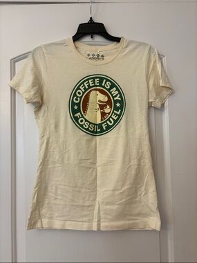 David & Goliath luxury Tee "Coffee Is My Fossil Fuel” size Medium